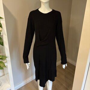 All Saints Black Knit Sweater Dress